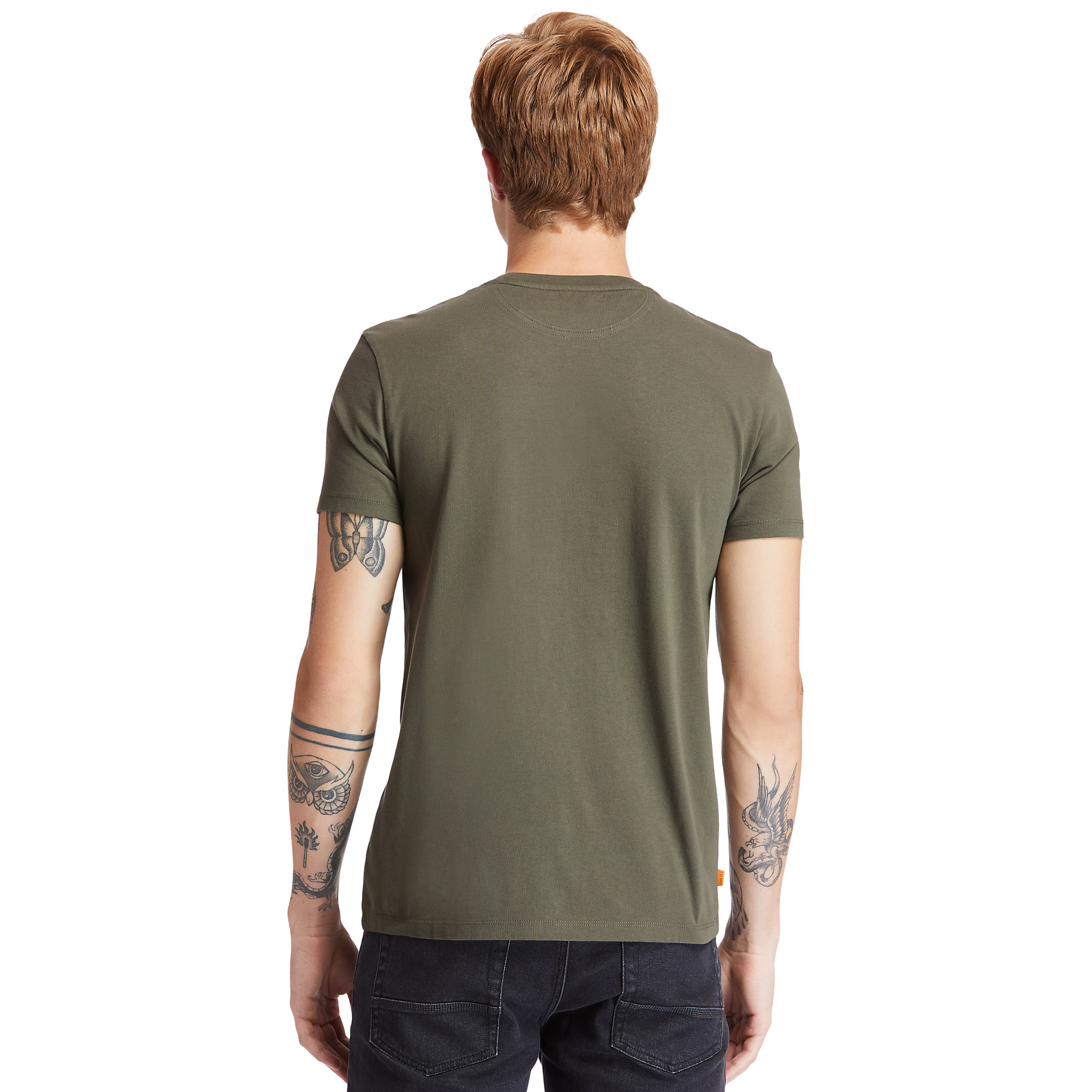 Dunstan River Sıfır Yaka Koyu Yeşil Erkek T-Shirt