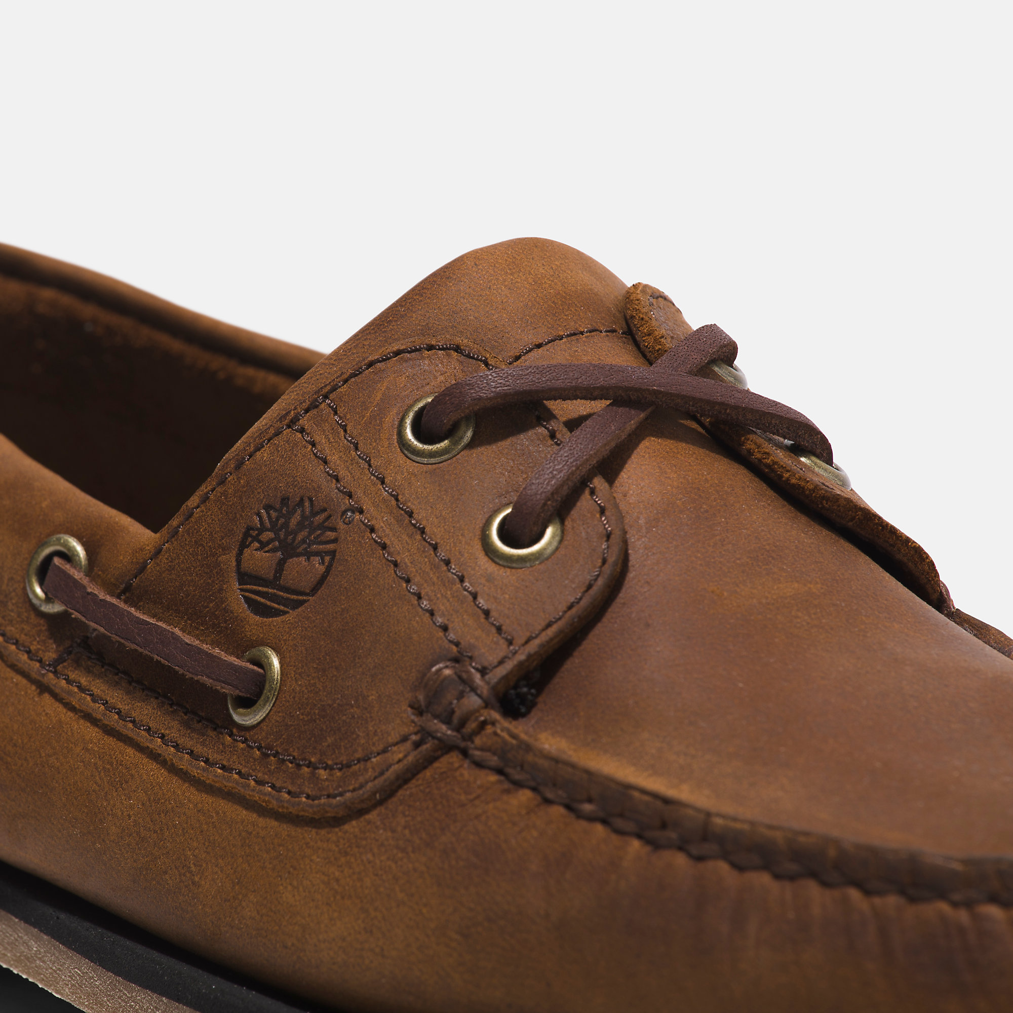 Erkek Klasik Kahverengi Deri Tekne Ayakkabısı - Medium Brown 
