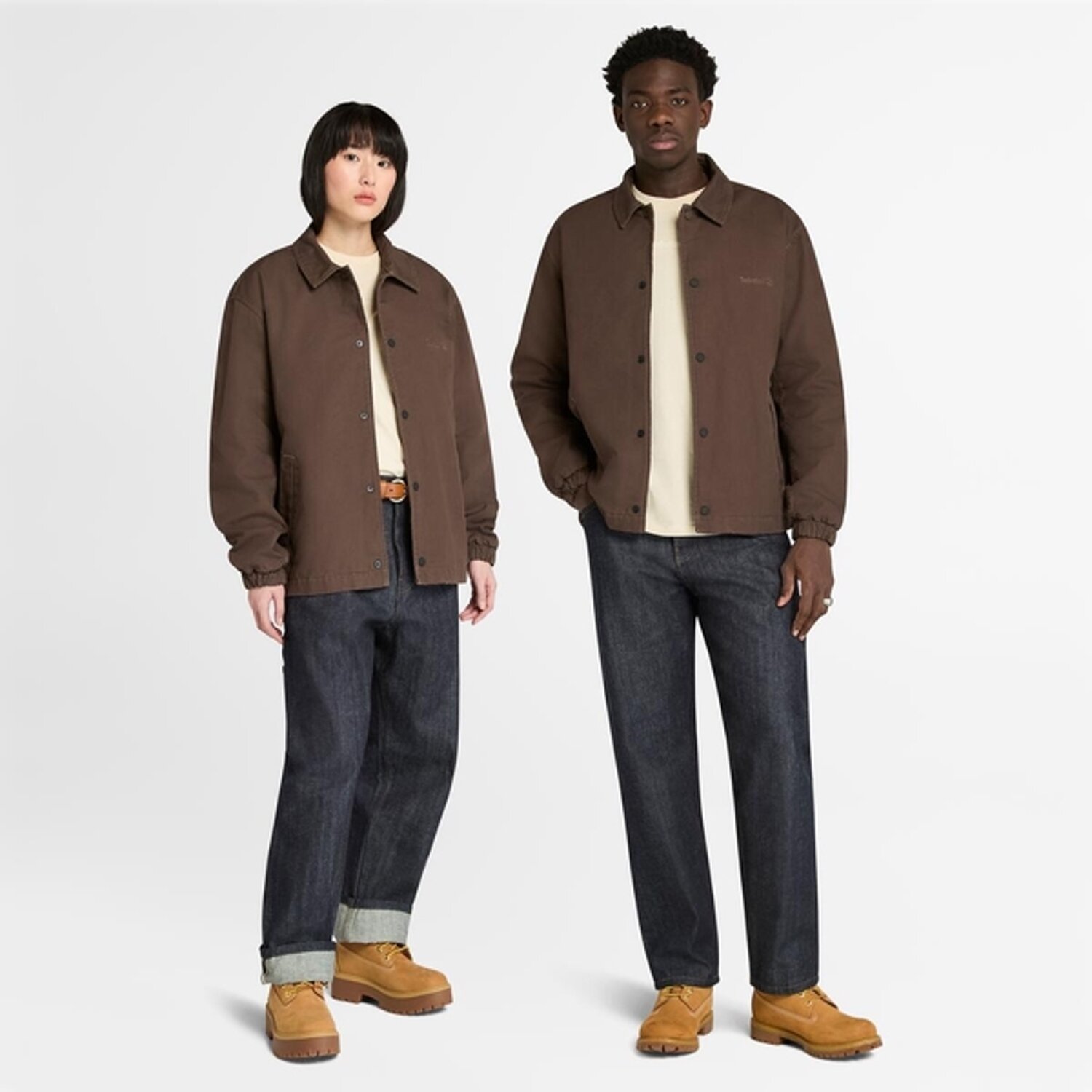 Unisex Kahverengi Washed Duck Kanvas Yalıtımlı Ceket - Chocolate