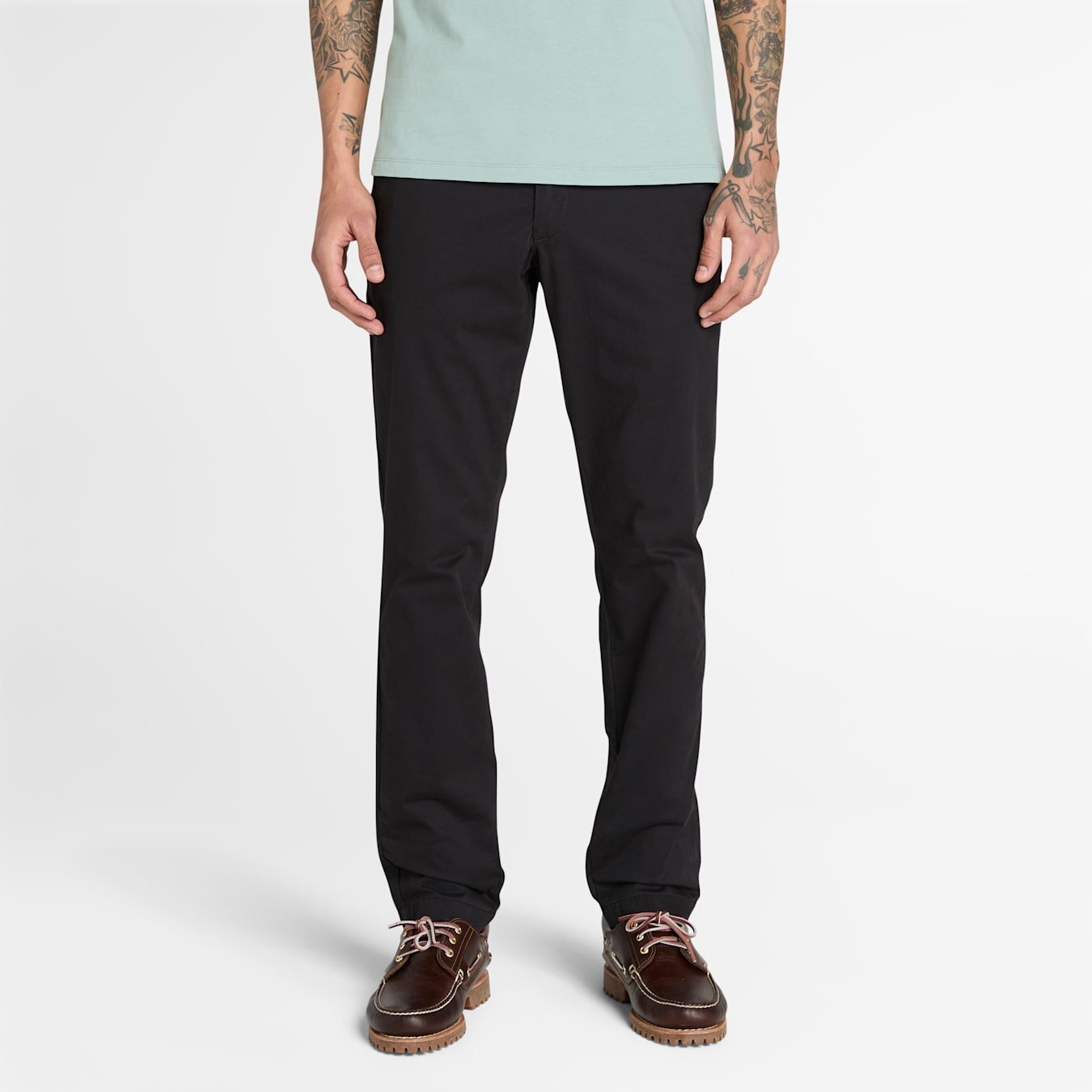 Erkek Siyah Claremont Fitilli Chino Dar Pantolon - Siyah - Timberland