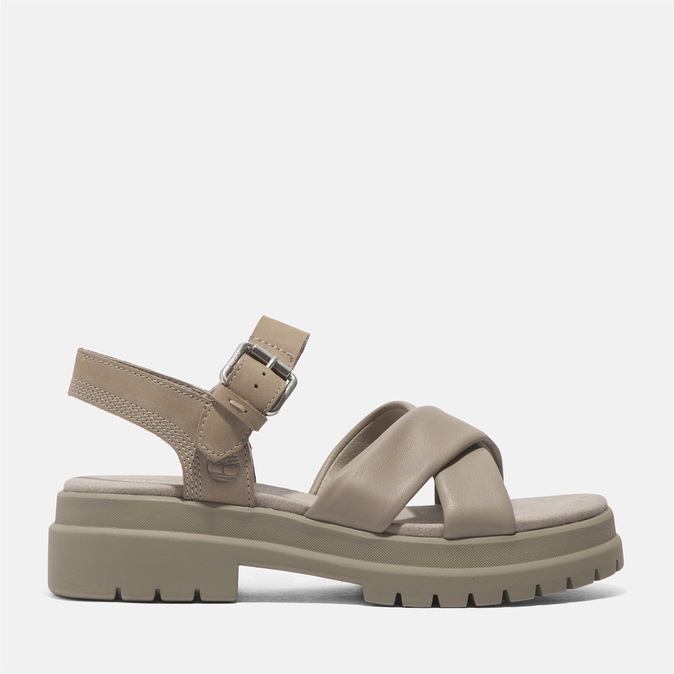 Kadın London Vibe Arkadan Bantlı Bej Sandalet - Light Taupe Full