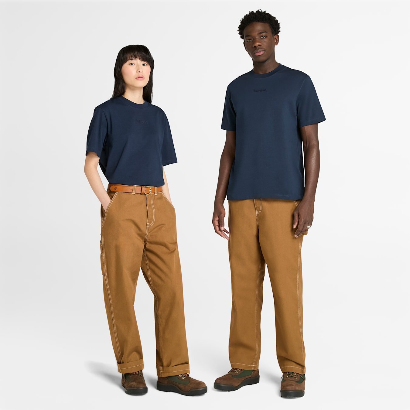 Unisex Koyu Sarı Yıkanmış Duck Kanvas Carpenter Pantolon - Dark