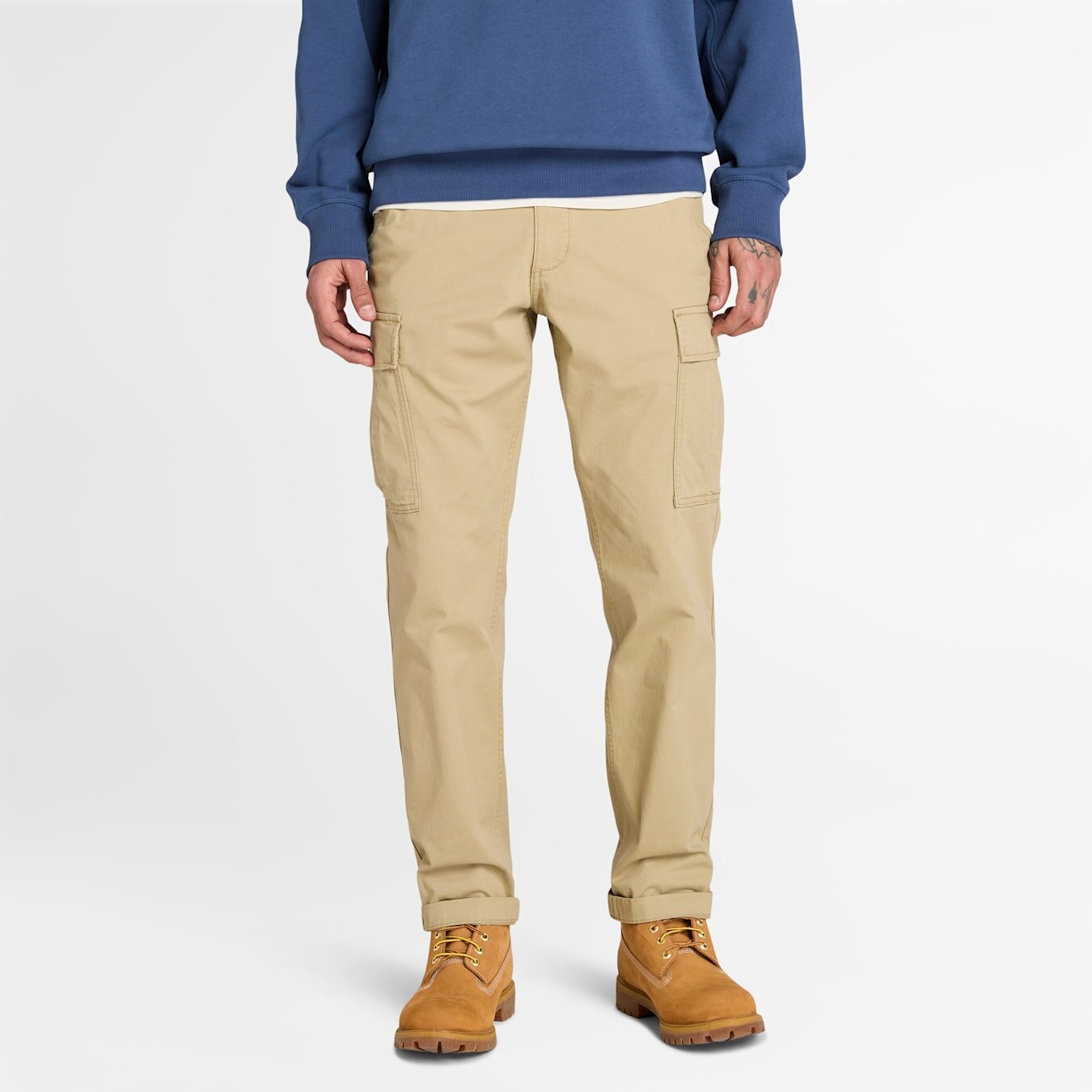 Erkek Bej Timberland® Brookline Fitilli Kargo Pantolon - Lemon