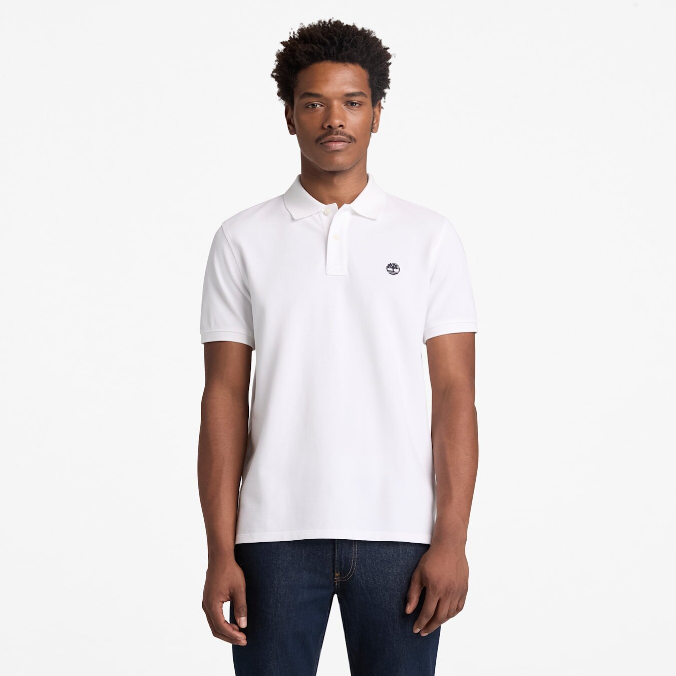Erkek Millers River Pique Beyaz Polo Yaka Tişört - Beyaz - Timberland