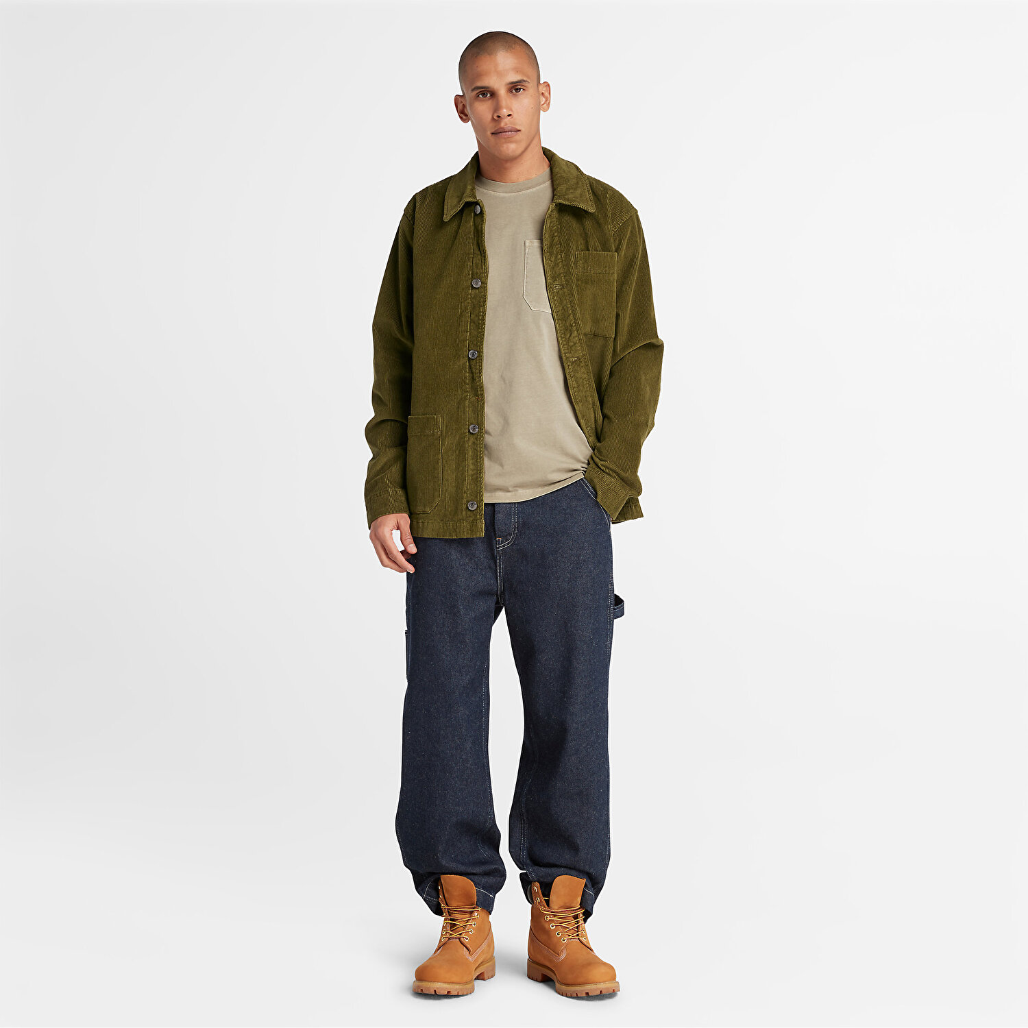 Erkek Kempshire Corduroy Ye il Ceket Dark Olive Timberland
