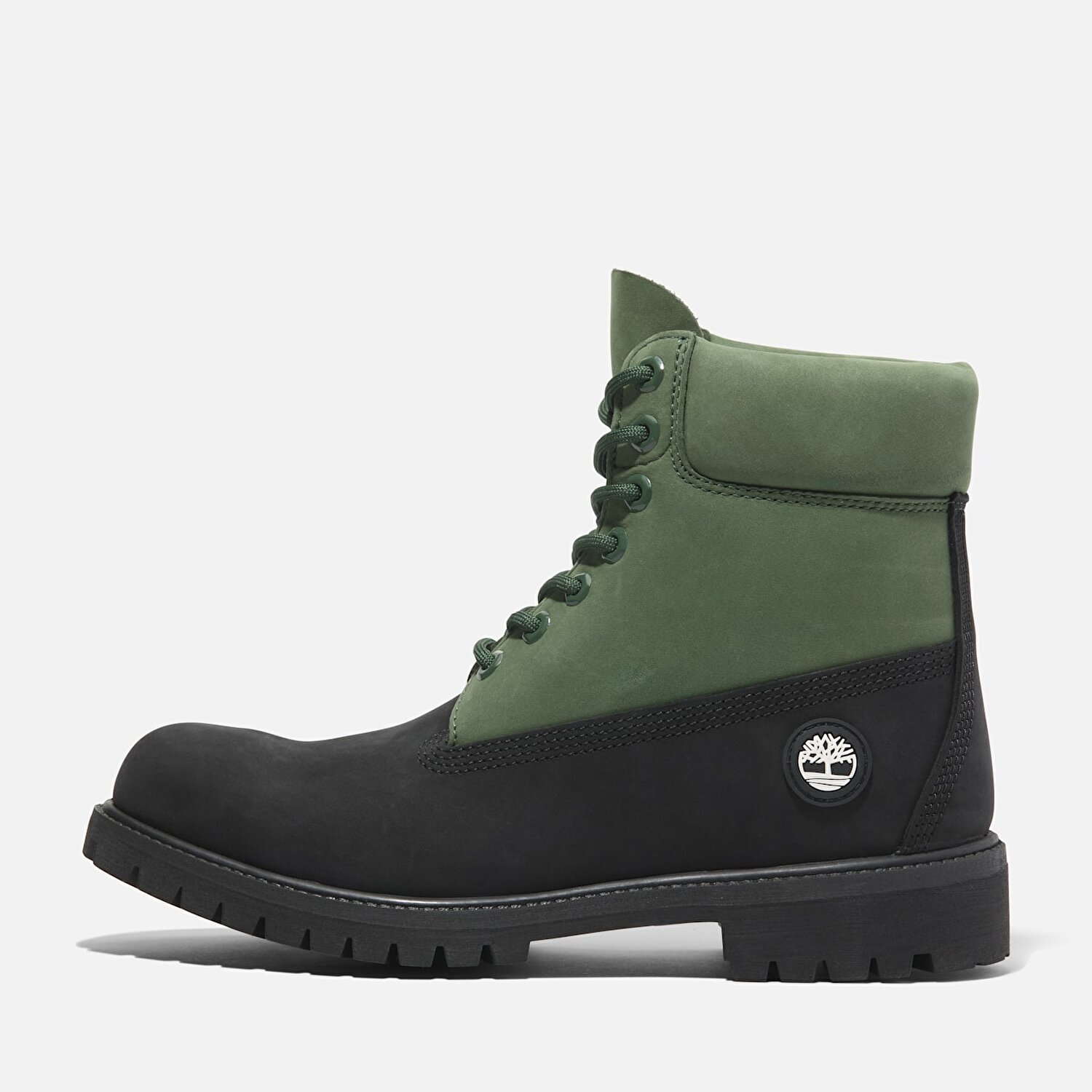 Erkek Timberland Premium 6 Inch Ye il Bot Black Nubuck W Dark Green Timberland