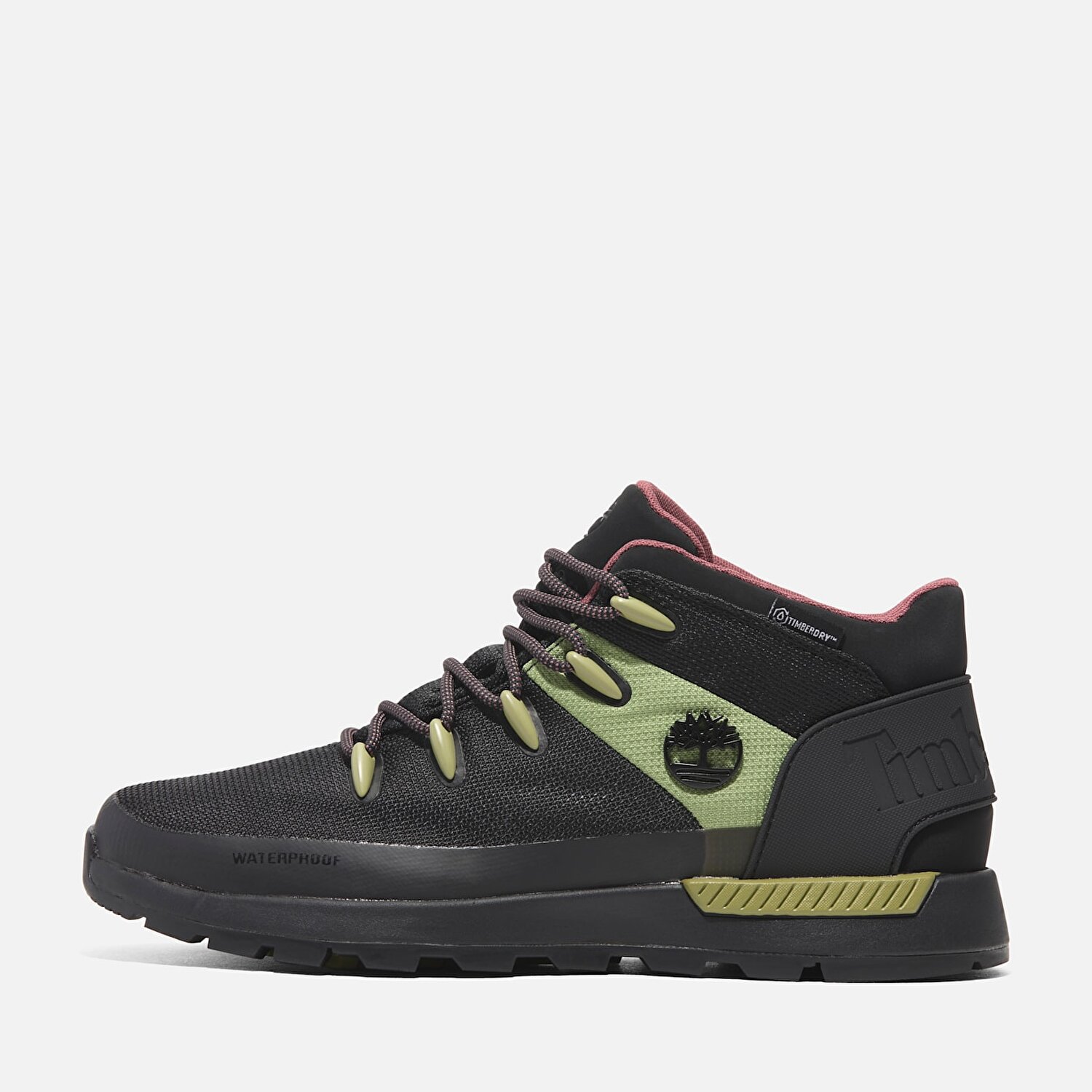 Erkek Sprint Trekker Bilekli Su Gecirmez Siyah Spor Ayakkab Black Mesh W Medium Green Timberland
