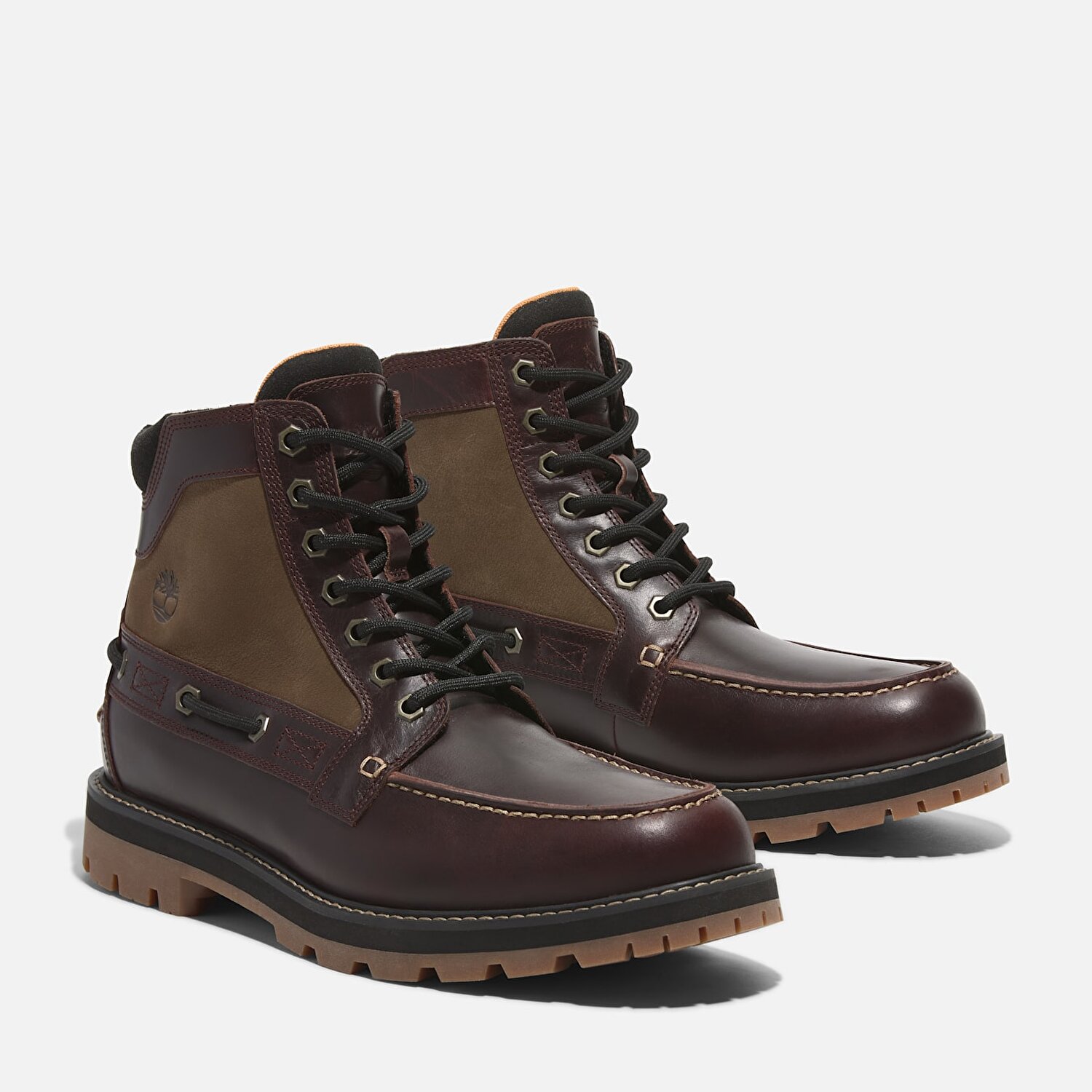Erkek Britton Road 7 Bordo Moc Toe Bot Burgundy Full Grain Timberland