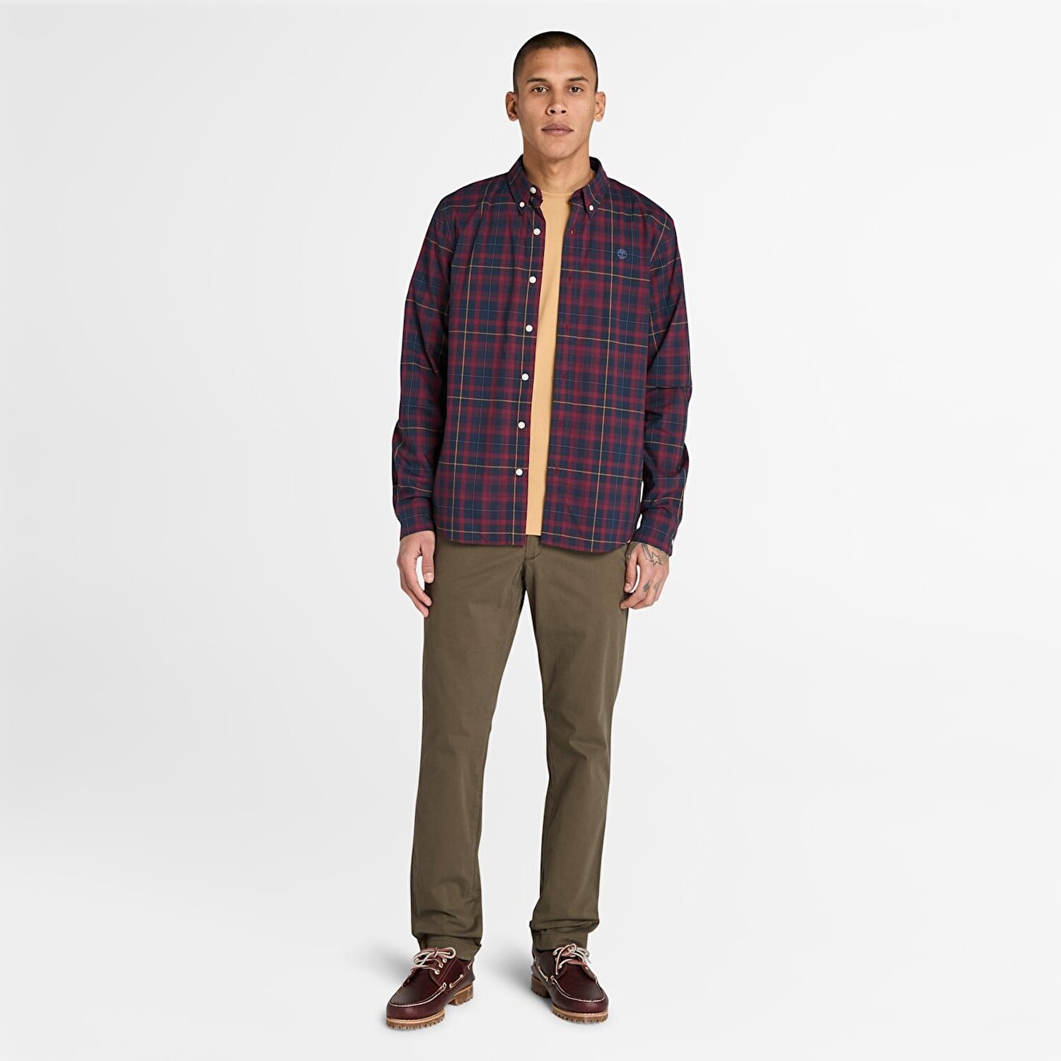Erkek Sargent Lake Stretch Yeşil Chino Pantolon - Koyu Yeşil