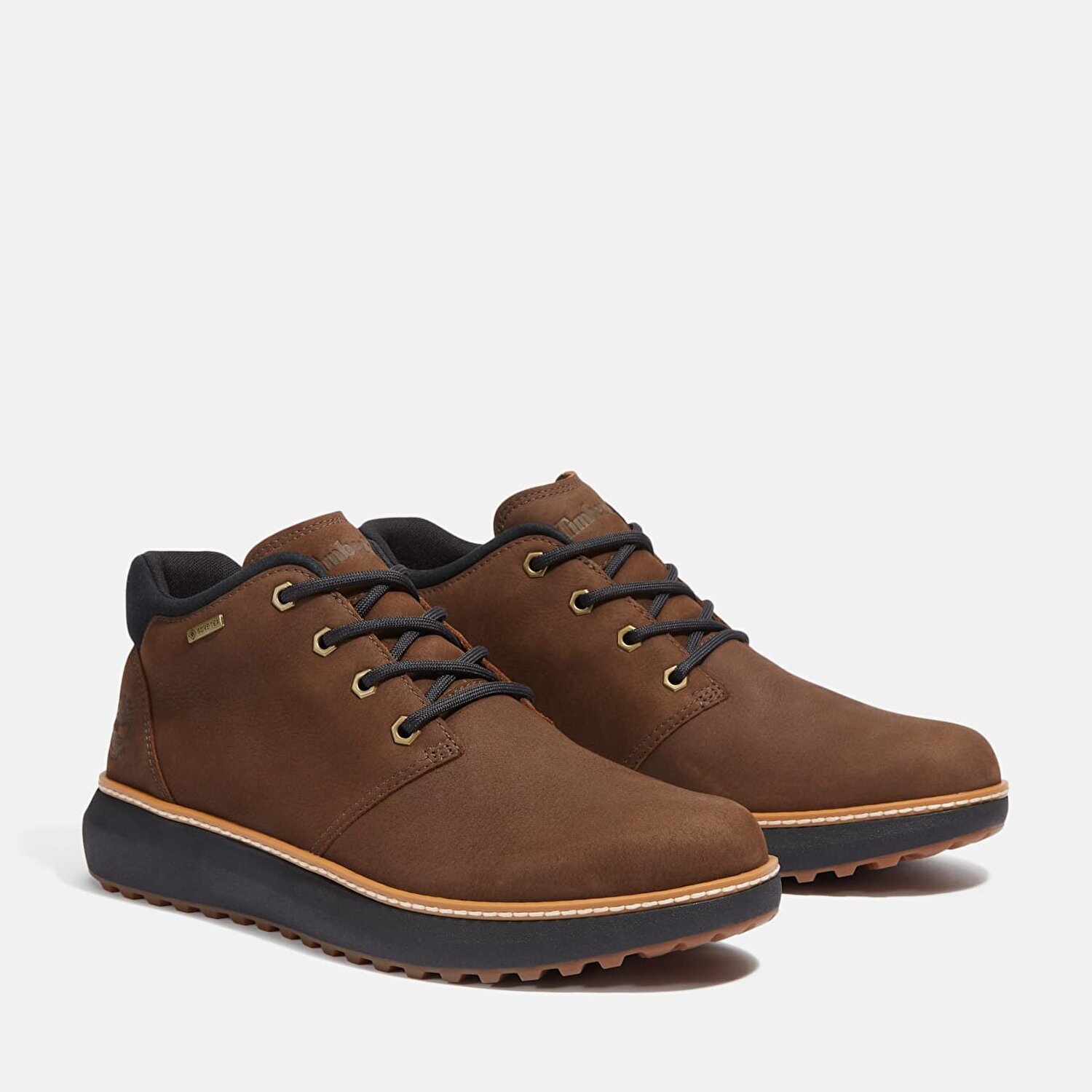Timberland GORE-TEX レザーシューズ Erkek Hudson Road Gore-Tex® Koyu Kahverengi Chukka Bot - Dark