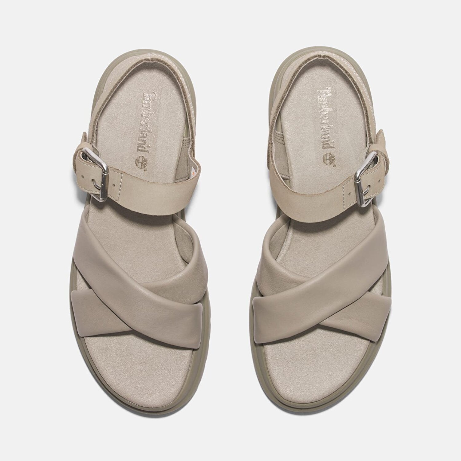 Kadın London Vibe Arkadan Bantlı Bej Sandalet - Light Taupe Full