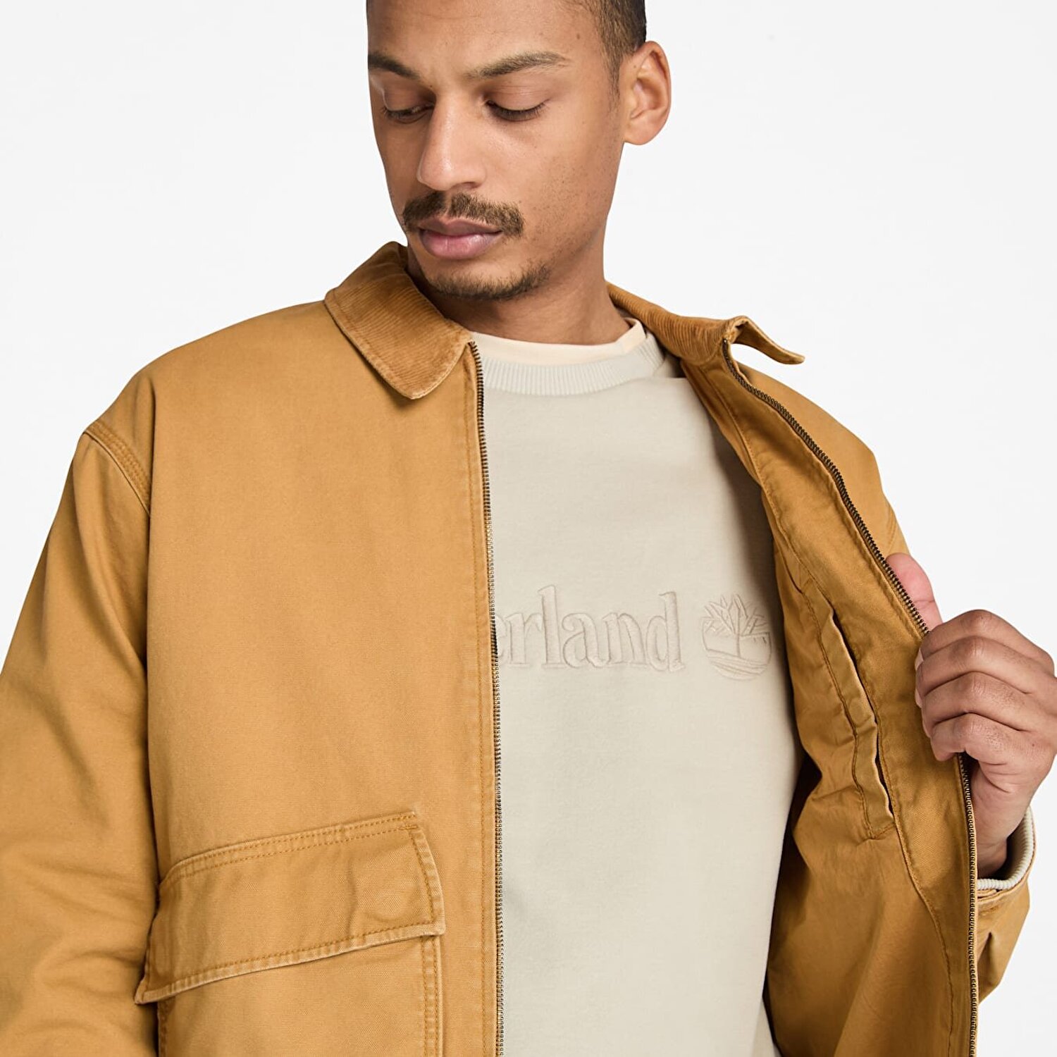 Erkek Sarı Stafford Yıkanmış Canvas Ceket - Sarı - Timberland