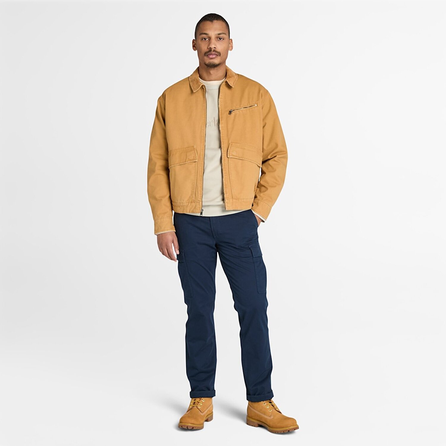 Erkek Sarı Stafford Yıkanmış Canvas Ceket - Sarı - Timberland