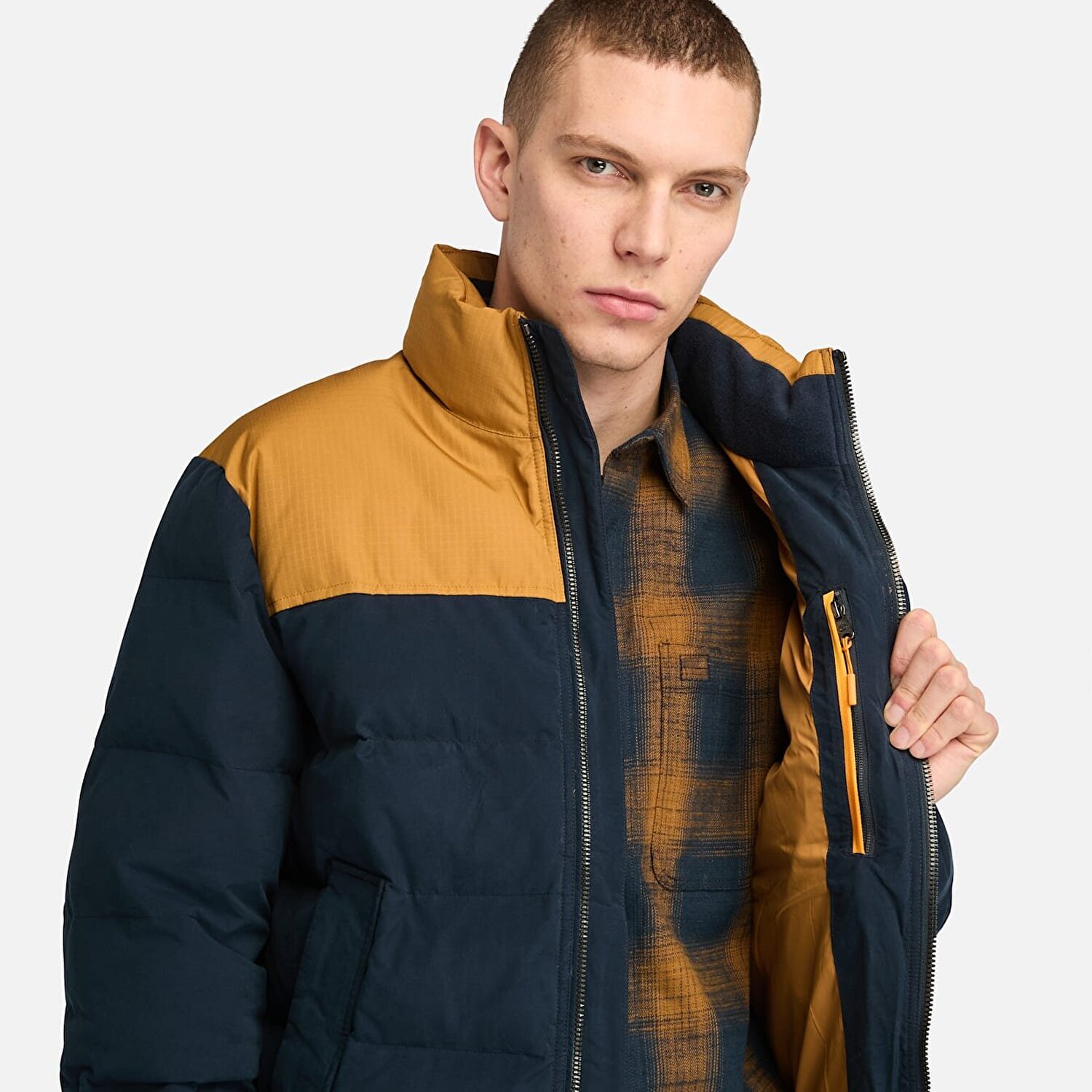Erkek Lacivert Welch Mountain Şişme Mont - Wheat Boot/Dark