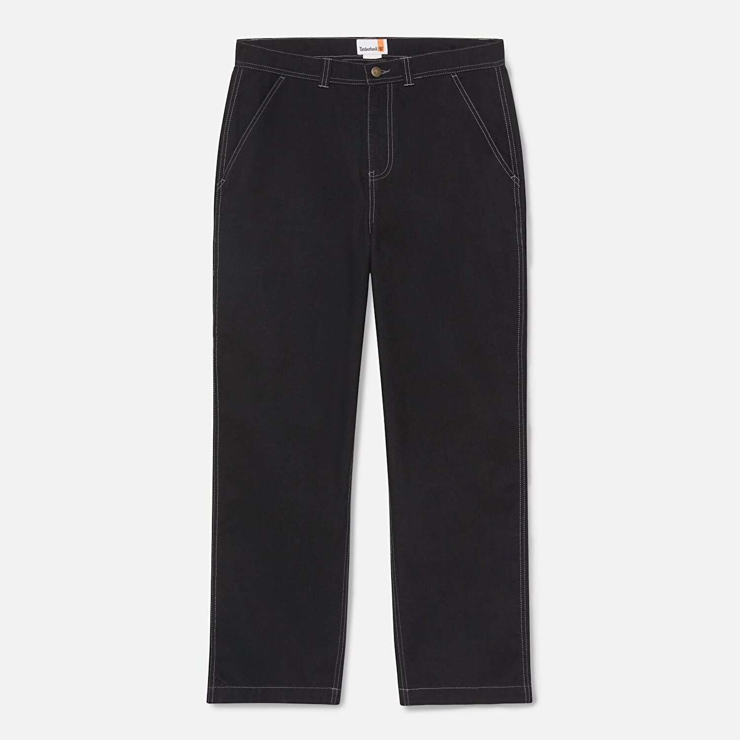 Unisex Siyah Yıkanmış Duck Kanvas Carpenter Pantolon - Siyah