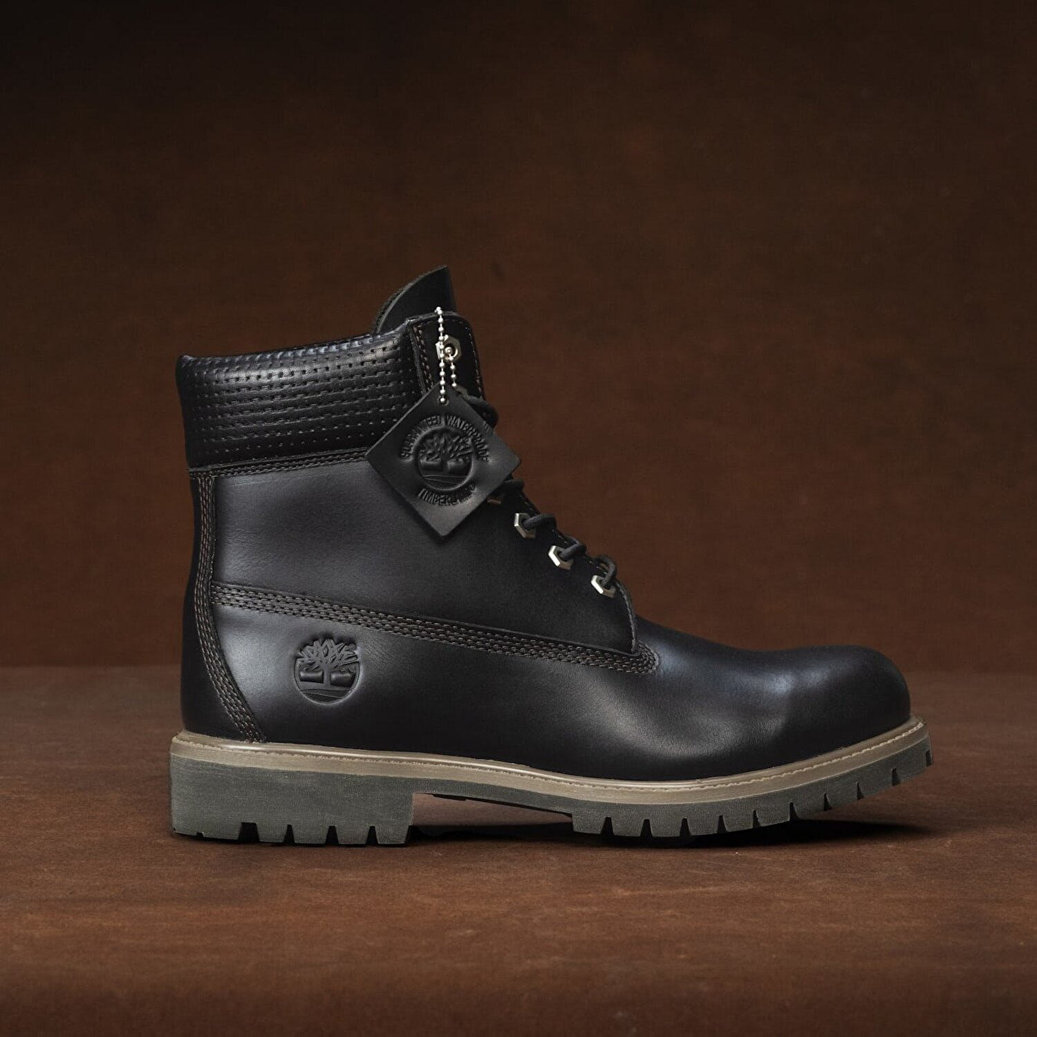 Erkek Siyah Timberland® Premium 6 İnç Su Geçirmez Bot - Black F