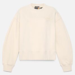 Kadın Bej Lush Comfort Bisiklet Yaka Sweatshirt
