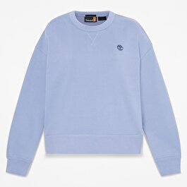 Kadın Lush Mavi Bisiklet Yaka Sweatshirt