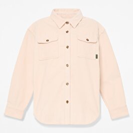 Kadın Bej Fitilli Kadife Overshirt
