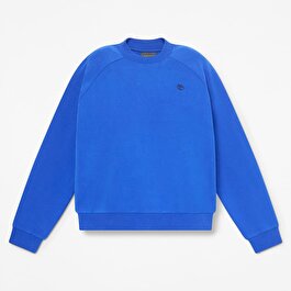 Kadın Mavi Crafted Bisiklet Yaka Sweatshirt