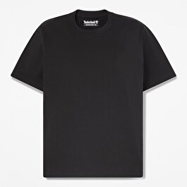 Kadın Siyah Crafted Crew Kısa Kollu Tişört