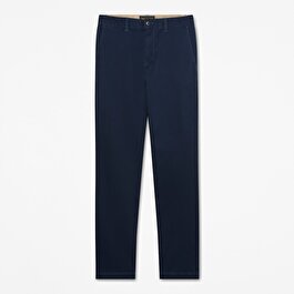 Erkek Koyu Mavi Claremont Fitilli Chino Düz Kesim Pantolon