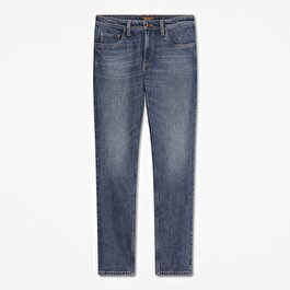 Erkek Koyu Mavi Dar Kesim Denim Pantolon