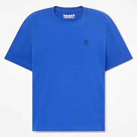 Kadın Mavi Crafted Crew Kısa Kollu Tişört