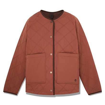 Kadın Kahverengi Quilted Su İtici Mont