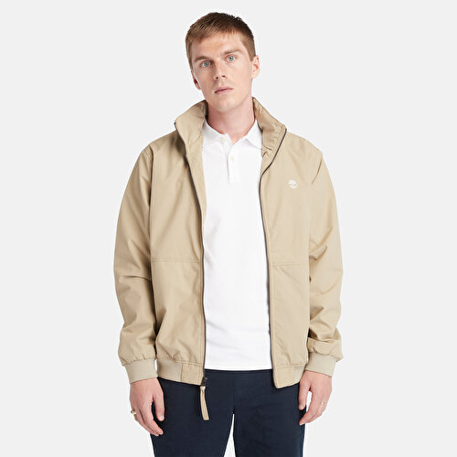 Erkek Suya Dayanıklı Bej Bomber Ceket