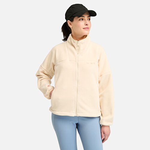 Kadın Polartec® Tam Fermuarlı Bej Polar
