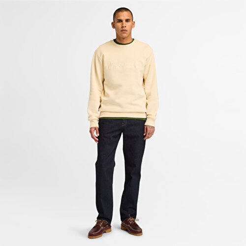 Erkek Hampthon Bisiklet Yaka Bej Sweatshirt