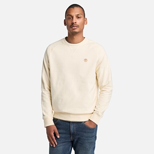 Erkek Açık Bej Exeter River Loopback Bisiklet Yaka Sweatshirt
