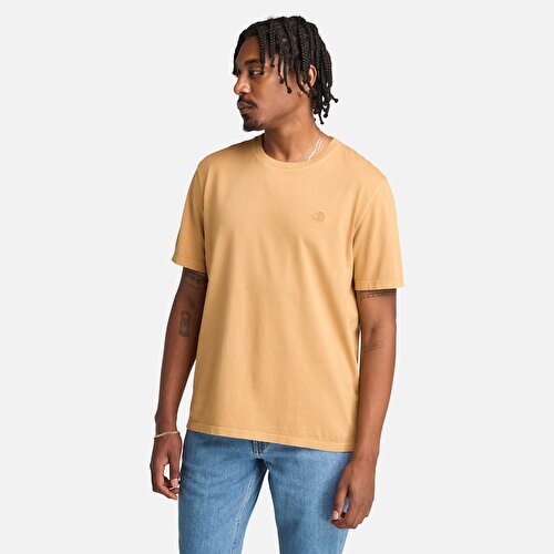 Erkek Sarı Dunstan River Garment Dye Kısa Kollu Tişört