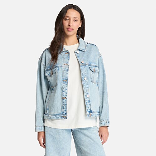 Kadın Açık Mavi Archive Denim Ceket