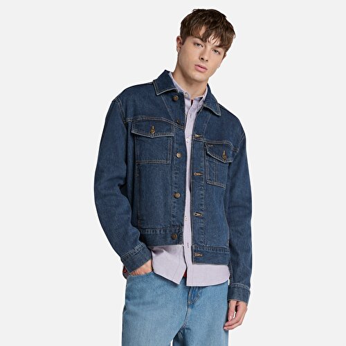 Erkek Mavi Denim Ceket