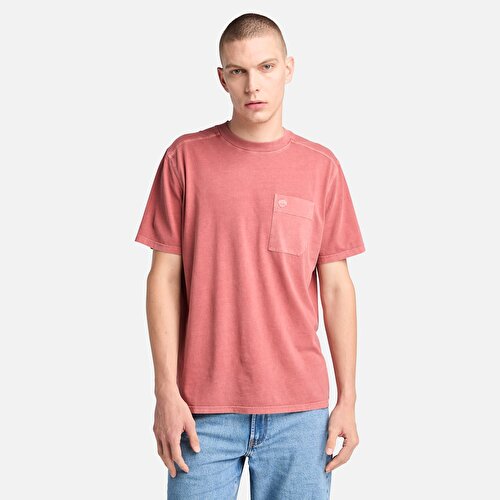 Erkek Kırmızı Merrymack River Garment Dye Tişört