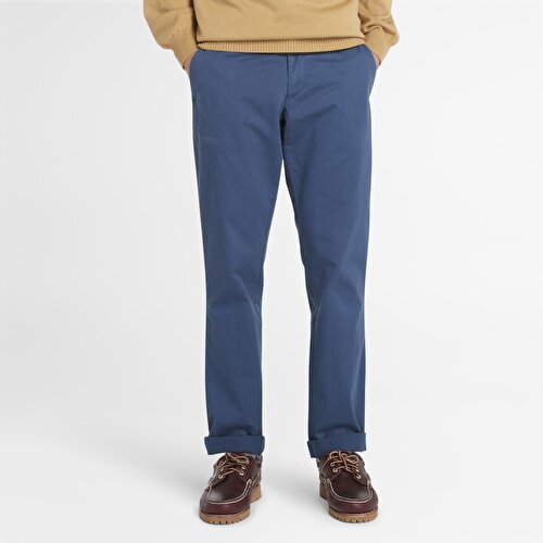 Erkek Mavi Claremont Fitilli Chino Pantolon