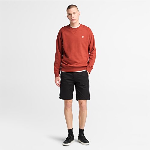 Erkek Kırmızı Exeter River Loopback Bisiklet Yaka Sweatshirt