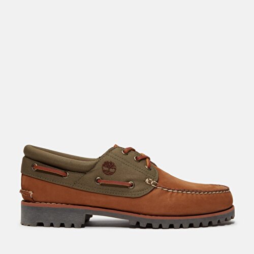 Erkek Kahverengi Timberland® Authentic El Yapımı 3 Delikli Tekne Ayakkabısı