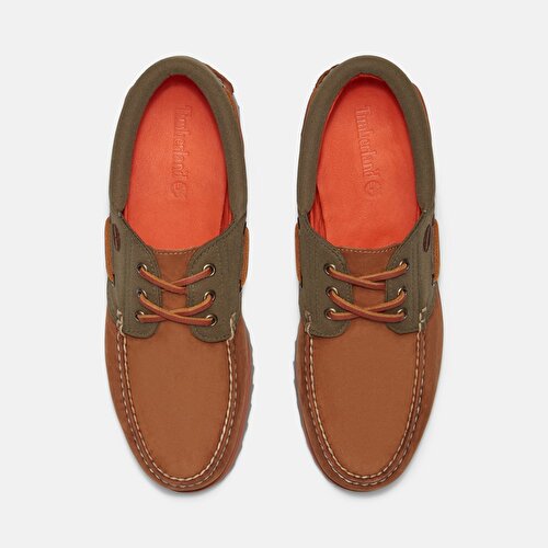 Erkek Kahverengi Timberland® Authentic El Yapımı 3 Delikli Tekne Ayakkabısı