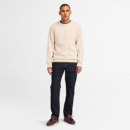 Erkek Açık Bej Hampton Bisiklet Yaka Sweatshirt