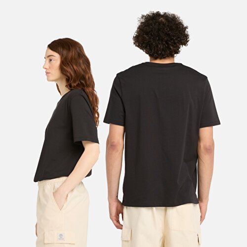 Erkek Siyah Print Stack Logo Tişört