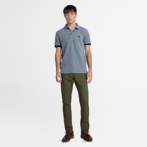 Erkek Koyu Mavi Baboosic Brook Oxford Kısa Kollu Polo