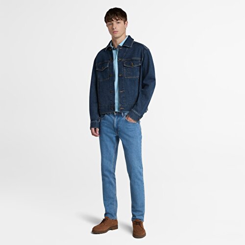 Erkek Mavi Baboosic Brook Oxford Kısa Kollu Polo