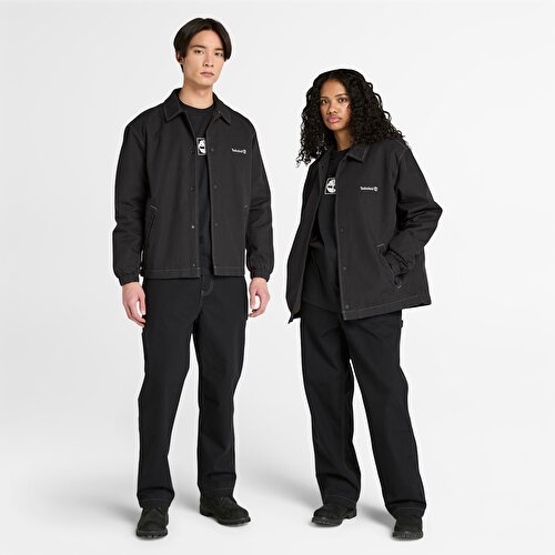 Unisex Siyah Yıkanmış Duck Kanvas Carpenter Pantolon