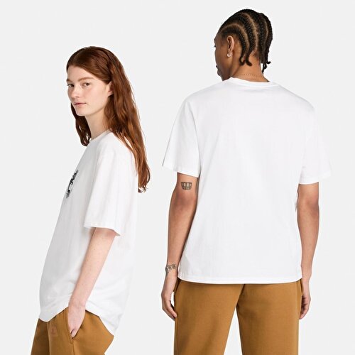 Erkek Beyaz Field Boot Kısa Kollu Tişört