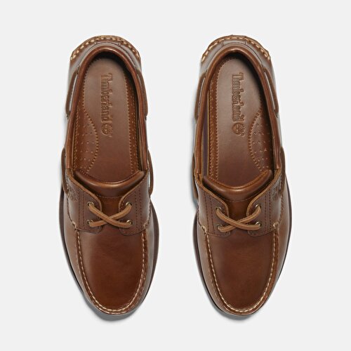 Erkek Klasik Kahverengi Deri Tekne Ayakkabısı