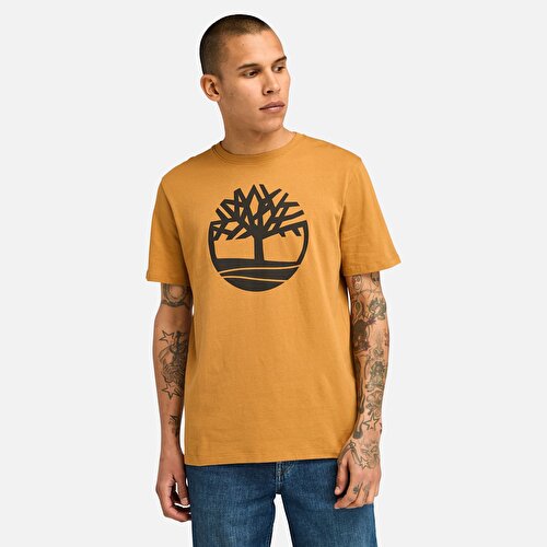 Erkek Kennebec River Ağaç Logolu Turuncu Tişört