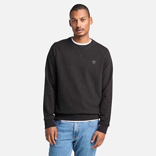 Erkek Siyah Exeter River Loopback Bisiklet Yaka Sweatshirt